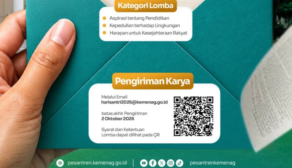 Sayembara Surat Santri untuk Presiden Dibuka Kemenag, Ini Tema dan Syarat Lengkapnya